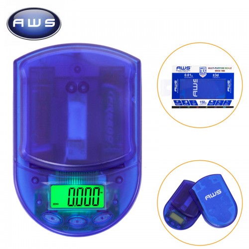 AWS DIGITAL POCKET SCALE AWS 150 -CF X 0.01GM- BLUE 